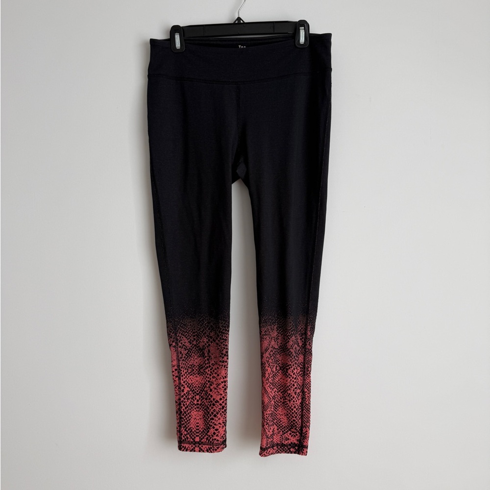 TNA Black Leggings with Pink Snakeskin Ombre